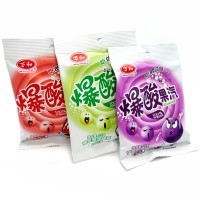 Кислая карамель WanHeDa Sour Sour Fruit Steam Candy Газировка с взрывным вкусом Черники