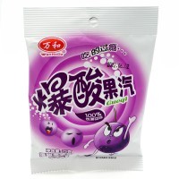 Кислая карамель WanHeDa Sour Sour Fruit Steam Candy Газировка с взрывным вкусом Черники