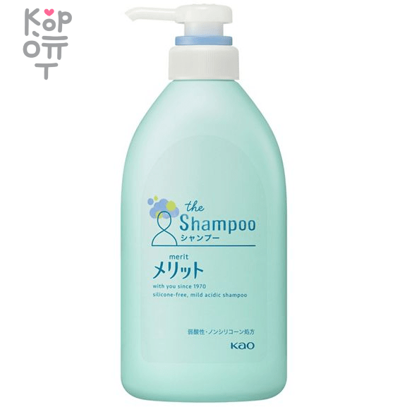 KAO Merit Silicone Free Mild Acidic Shampoo - Мягкий шампунь с экстрактами эвкалипта и ромашки, без силикона, 480мл., купить с доставкой на дом фото 1 — Корейские товары для всей семьи(КорОпт)