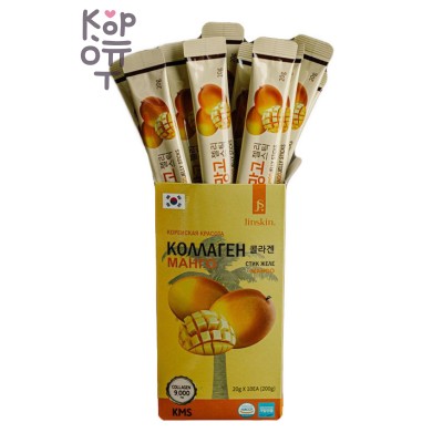 Jinskin Collagen Mango Jelly Sticks - Манговое желе с витамином С, 20 г x 10 шт