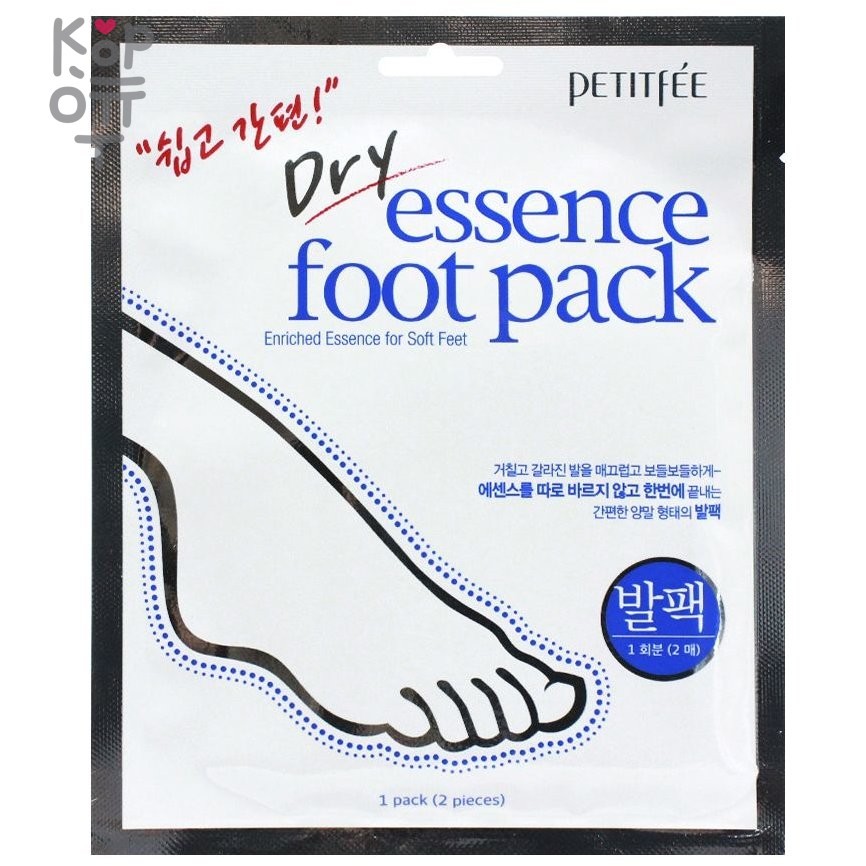 Petitfee Dry Essence Foot Pack - Увлажняющая маска для ног в форме носочков 30гр., 1 пара фото 1 &mdash; Корейские товары для всей семьи(КорОпт)