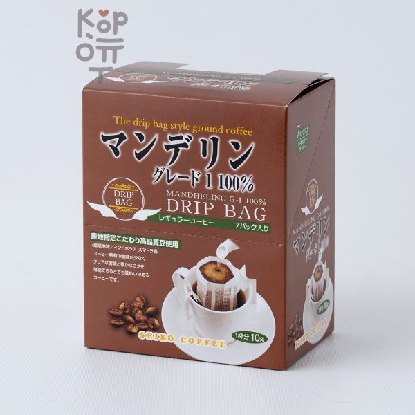 Кофе молотый Seiko Coffee Drip coffee Mandheling grade Blend - Дрип-бэг Манделинг бленд 7шт.*10гр. в упаковке