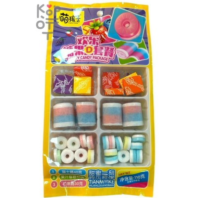 Жевательная конфета тянучка Cute Child с ирисками и свистульками, 110гр.