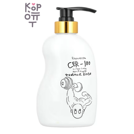 Elizavecca Cer-100 Collagen Coating Hair Muscle Treatment Rinse - Маска-бальзам для волос с Коллагеном, 500 мл