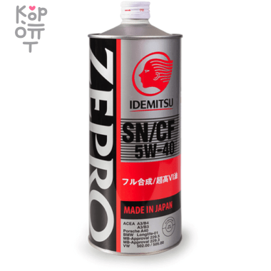 IDEMITSU ZEPRO Euro Spec  F-S SN/CF 5W40 - Синтетическое моторное масло — Корейские товары для всей семьи(КорОпт)