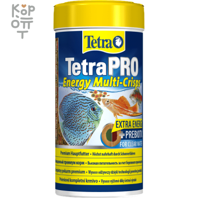 TetraPro Energy Crisps корм-чипсы для всех видов рыб для дополнительной энергии 250 мл