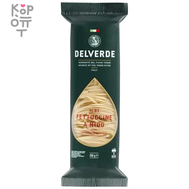 DELVERDE - Паста феттучини №081 250гр., купить с доставкой на дом фото 1 &mdash; Корейские товары для всей семьи(КорОпт)