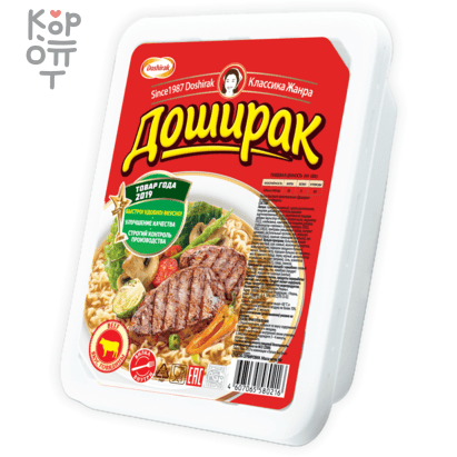 Доширак - Лапша быстрого приготовления со вкусом говядины 90гр.*24шт., купить с доставкой на дом фото 1 &mdash; Корейские товары для всей семьи(КорОпт)