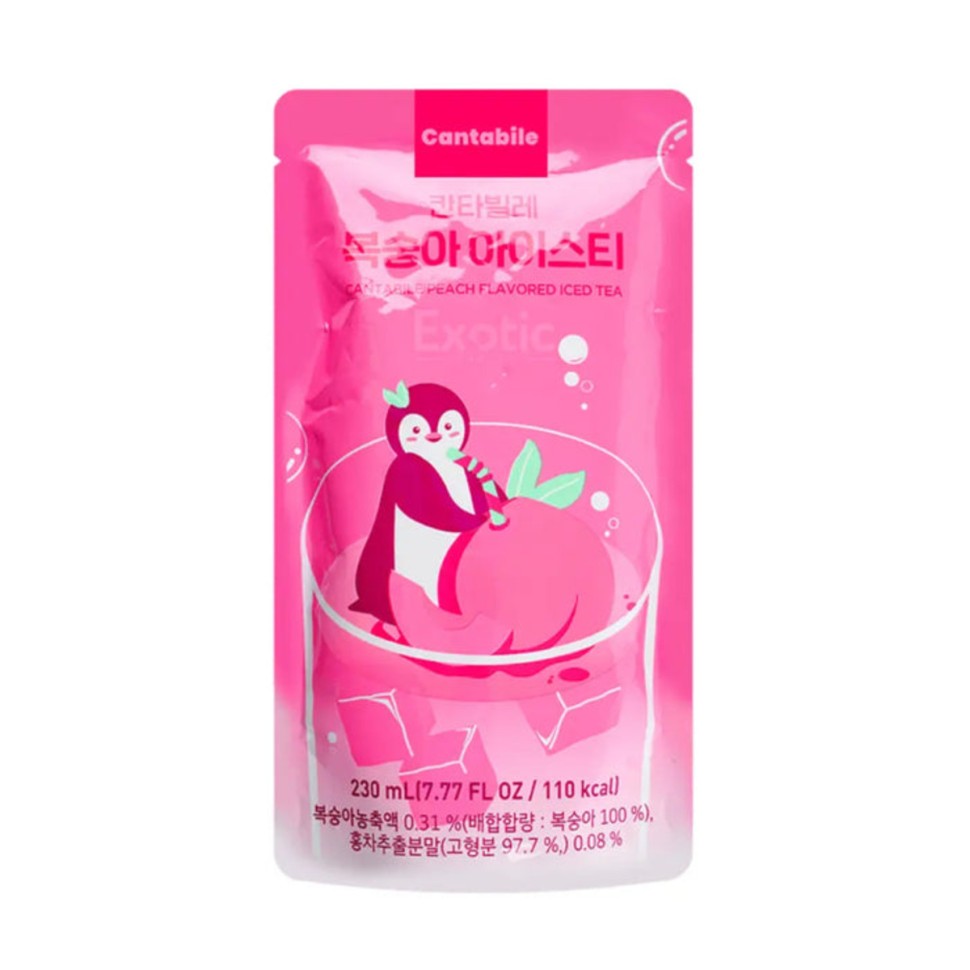 Cantabile Peach Flavored Iced Tea — Напиток Холодный персиковый чай, 230 мл