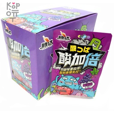 Кислая и освежающая карамель TengDa Sour Candy - со вкусом Винограда &mdash; Корейские товары для всей семьи(КорОпт)