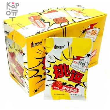 Кислая леденцовая карамель Dushike с дразнящим вкусом Ананаса — Корейские товары для всей семьи(КорОпт)