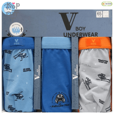 VKIDS Трусы-боксеры для мальчиков Helicopter Pilot, упаковка 3шт., Ю.Корея. — Корейские товары для всей семьи(КорОпт)