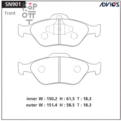 PF-5495 / SN901 ADVICS - Тормозные колодки