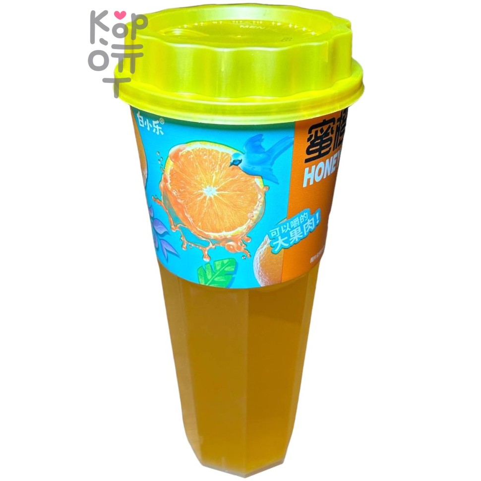 Сокосодержащий напиток Bai Xiaole Honey Orange pulp -  со вкусом медового Апельсина с мякотью, 630мл.