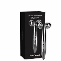 WellDerma Face Lifting Dark Silver Roller - Роликовый массажёр для лица ВАЖНО!!! Товар ЗАПРЕЩЕН к Авиа перевозке. 1 шт