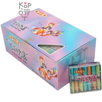 Жевательная резинка с фруктовыми вкусами Colorful square Box, 18гр.