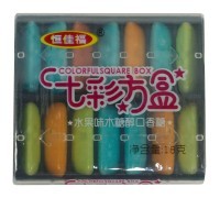 Жевательная резинка с фруктовыми вкусами Colorful square Box, 18гр.