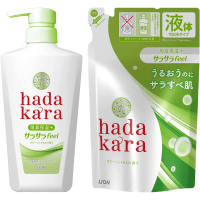 LION Hadakara Body Soap Smooth feel - Бархатное Увлажняющее мыло для тела с ароматом зеленых цитрусовых