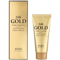Anjo Professional 24K Gold Foam Cleansing - Очищающая пенка с 24-каратным золотом 100 мл