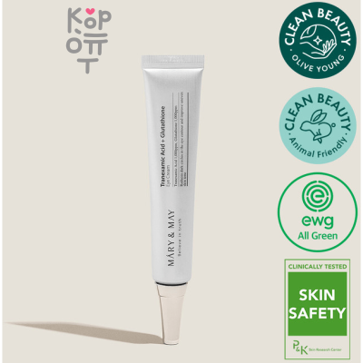 Mary&amp;May Tranexamic Acid + Glutathion Eye Cream - Осветляющий крем для кожи вокруг глаз с Транесамовой кислотой и Глутатионом.
