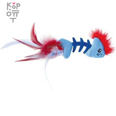 Petstages игрушка для кошек Play 'Fish Bone' голубая