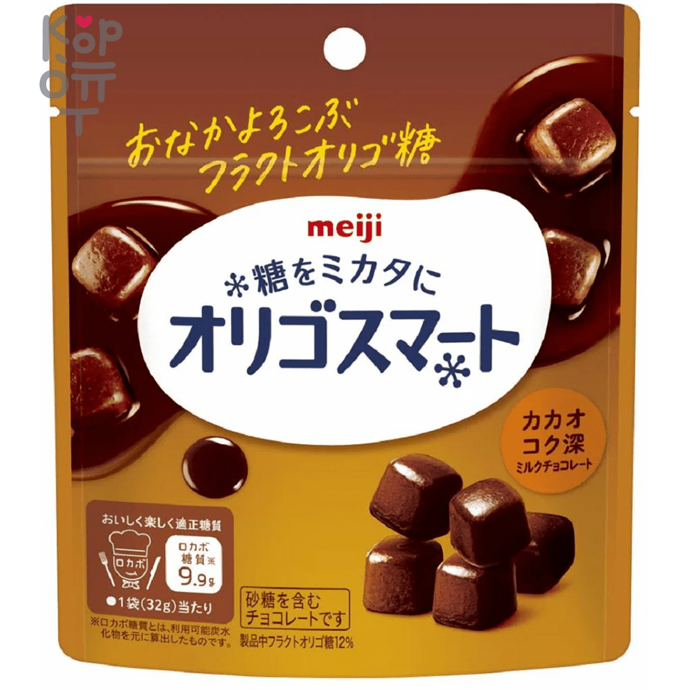 Meiji Oligosmart Cacao Rich Deep Pouch - Трюфельные шоколадные конфеты  32гр. по цене 144 руб. в интернет магазине Корейские товары для всей  семьи(КорОпт)