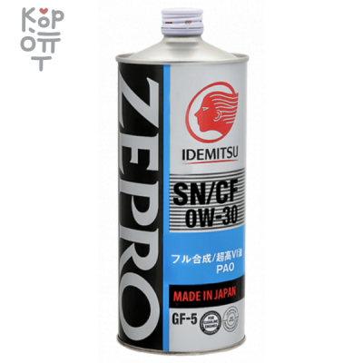 IDEMITSU ZEPRO Touring PRO F-S SN/CF 0W30 - Синтетическое моторное масло.