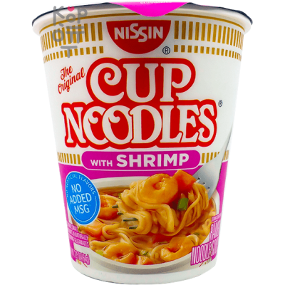 Nissin Cup Noodles Shrimp - Лапша быстрого приготовления совкусом креветки