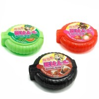 Жевательная резинка Baby Bubble Rolls с фруктовыми вкусами(арбуз, клубника, Кока Кола) в форме Ленты
