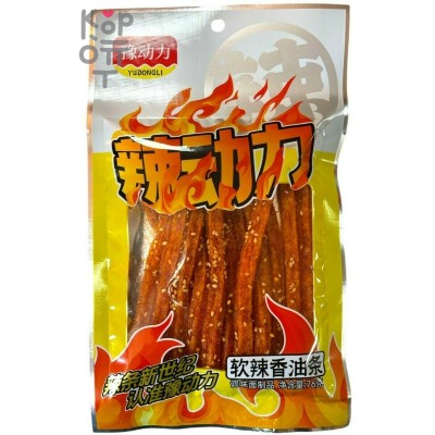 Снэк Yudongli Foods Ядрено-Перченый, 76гр. - Пряный пшеничный снек с пряным вкусом, квадратный