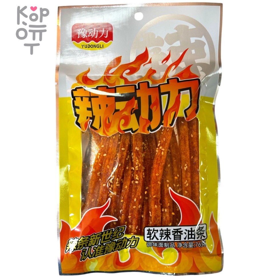 Снэк Yudongli Foods Ядрено-Перченый, 76гр. - Пряный пшеничный снек с пряным вкусом, квадратный