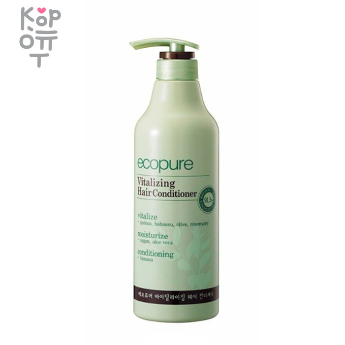 Ecopure Vitalizing Hair Conditioner - Кондиционер для волос органический для восстановления волос, 700 мл., купить с доставкой на дом фото 1 &mdash; Корейские товары для всей семьи(КорОпт)