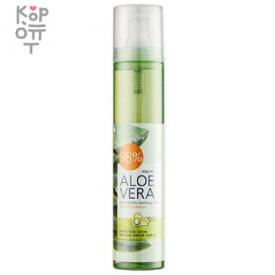 Welcos Aloe Vera Moisture Real Soothing Gel Mist - Мист для кожи увлажняющий с экстрактом алоэ, 125мл.