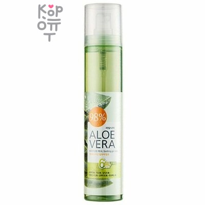 Welcos Aloe Vera Moisture Real Soothing Gel Mist - Мист для кожи увлажняющий с экстрактом алоэ, 125мл.