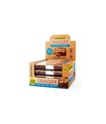 SNAQ FABRIQ — Snaqer Hazelnut &amp; Caramel — Глазированный протеиновый батончик SNAQ FABRIQ с фундуком и карамелью — 600 г, 50 г