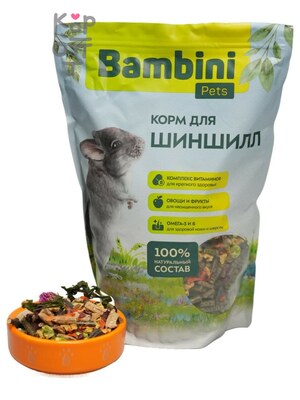 Корм Bambini Pets для шиншилл