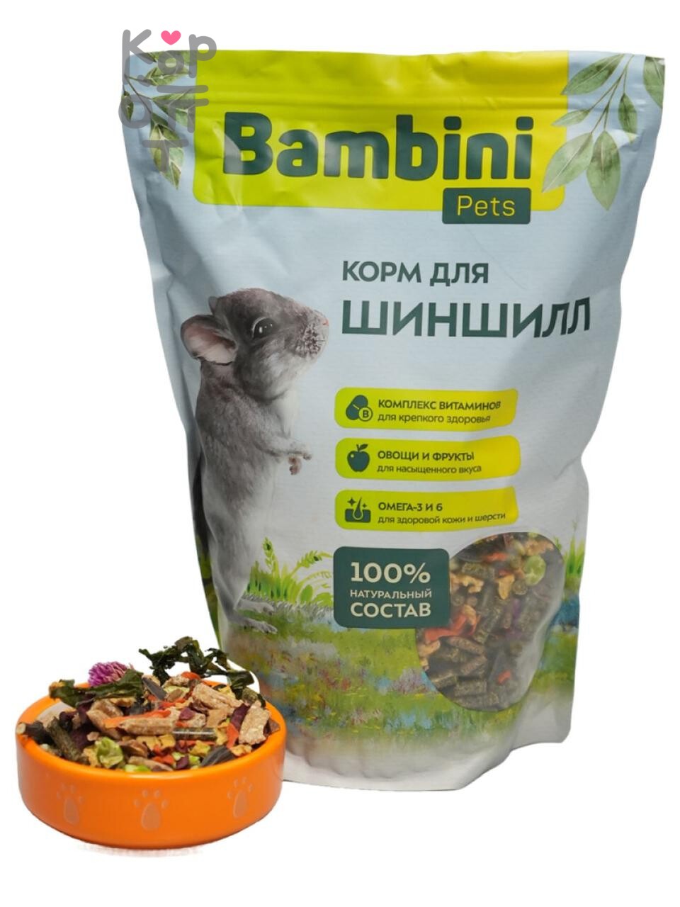 Корм Bambini Pets для шиншилл