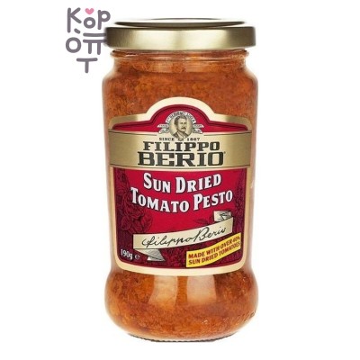Filippo Berio — Sun Dried Tomato Pesto — Соус песто с вялеными томатами, 190 г