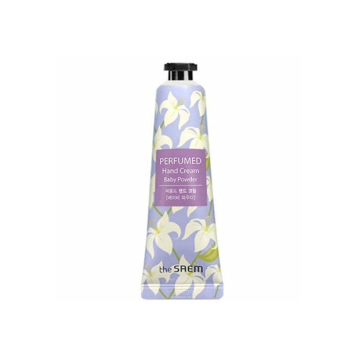 The Saem Perfumed Hand Cream Baby Powder — Парфюмированный крем для рук с ароматом детской пудры, 30 миллилитров