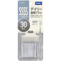 EBISU Daily Type Interdental Brush - Ёршик межзубный ПРЯМОЙ ФОРМЫ на короткой тонкой ручке (без колпачка) 30шт.