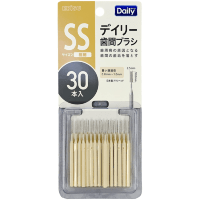 EBISU Daily Type Interdental Brush - Ёршик межзубный ПРЯМОЙ ФОРМЫ на короткой тонкой ручке (без колпачка) 30шт.