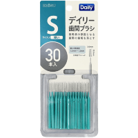 EBISU Daily Type Interdental Brush - Ёршик межзубный ПРЯМОЙ ФОРМЫ на короткой тонкой ручке (без колпачка) 30шт.