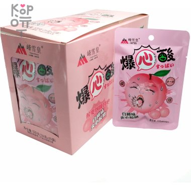 Возмутительно кислые конфеты Baokousuan с взрывным вкусом белого Персика — Корейские товары для всей семьи(КорОпт)