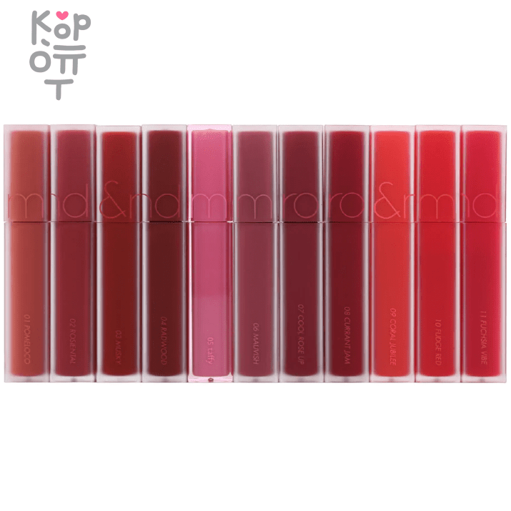 Rom&amp;Nd Blur Fudge Tint - Матовый тинт для губ с маслом Макадамии 5гр., купить с доставкой на дом Создаёт тонкое покрытие, которое легко растушевать и добиться натурального градиента. Тинт плавно наносится однородным слоем и позволяет создать эффект зацелованных губ. Смягчает и поддерживает гладкость кожи, не пересушивает, не растекается и не оставляет следов. Содержит масло макадамии и токоферол.