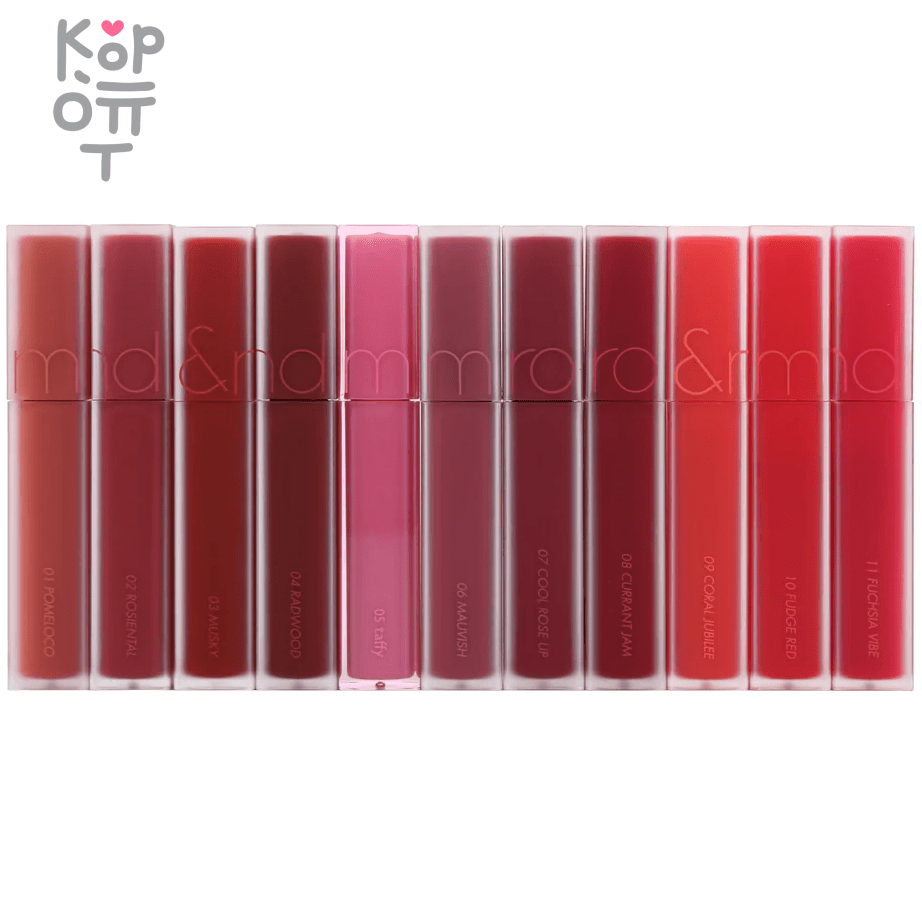 Rom&Nd Blur Fudge Tint - Матовый тинт для губ с маслом Макадамии 5гр.