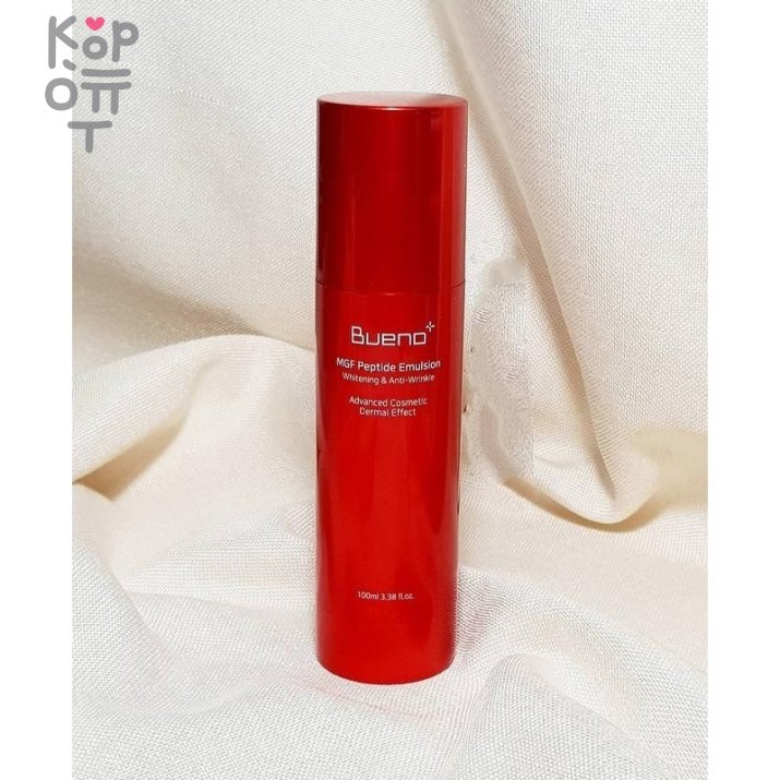 Bueno MGF Peptide Emulsion - Регенерирующая эмульсия с факторами роста MGF и пептидами, 100мл., купить с доставкой на дом **Bueno MGF Peptide Emulsion** — это регенерирующая эмульсия с факторами роста MGF и пептидами. Она помогает восстанавливать кожу, улучшать её состояние и внешний вид. Средство эффективно увлажняет и питает кожу, делая её более здоровой и сияющей.