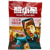 Конфеты Супер кислые Suan Xiaodai Sour Candy - "Селфи" йогуртовые ириски со вкусом Колы