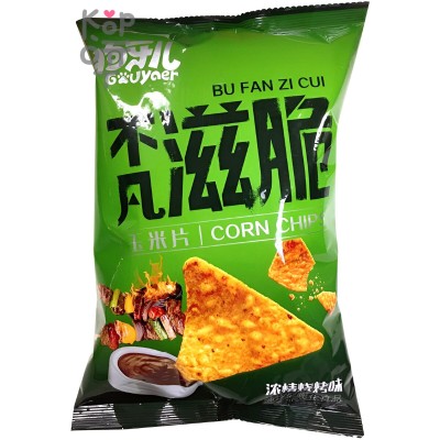 Чипсы Gouyaer кукурузные Необычайно хрустящие со страстным вкусом барбекю, 158гр.