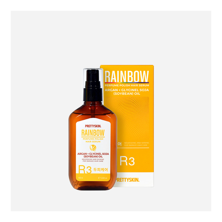 PrettySkin Rainbow Perfume Polish Hair Serum R3 - Сыворотка для волос с аргановым маслом и глициновое соевое масло 100 мл
