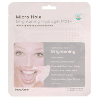 BeauuGreen Micro Hole Brightening Hydrogel Mask - Гидрогелевая осветляющая маска для лица 28мл. 